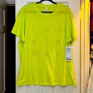 NWT Lululemon all yours tee *motif size 14 in color electric lemon